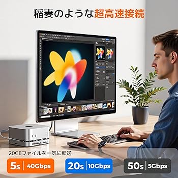 Amazon | 【三画面対応】Mac Mini 拡張ハブ 10in1 Thunderbolt 3